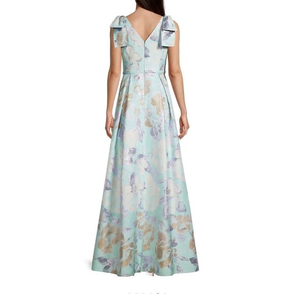 Aidan Mattox Floral Jacquard Ball Gown size 6 - Picture 2 of 15